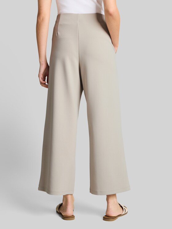 Tom Tailor High-Waisted Culotte Trousers in Cloud Grey