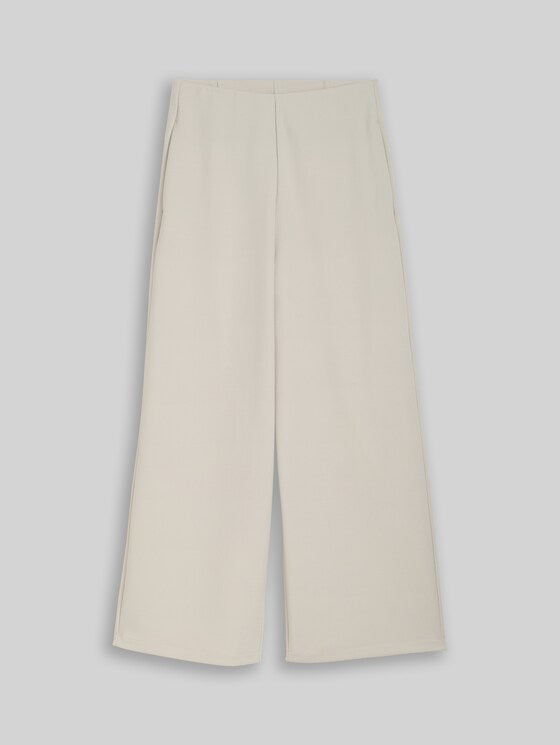 Tom Tailor High-Waisted Culotte Trousers in Cloud Grey